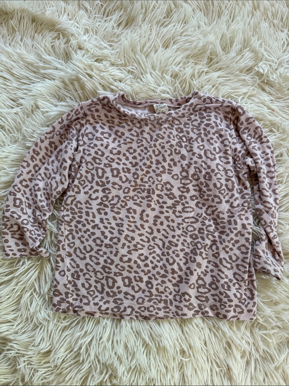 kate quinn Pink and Brown Leopard Print Top